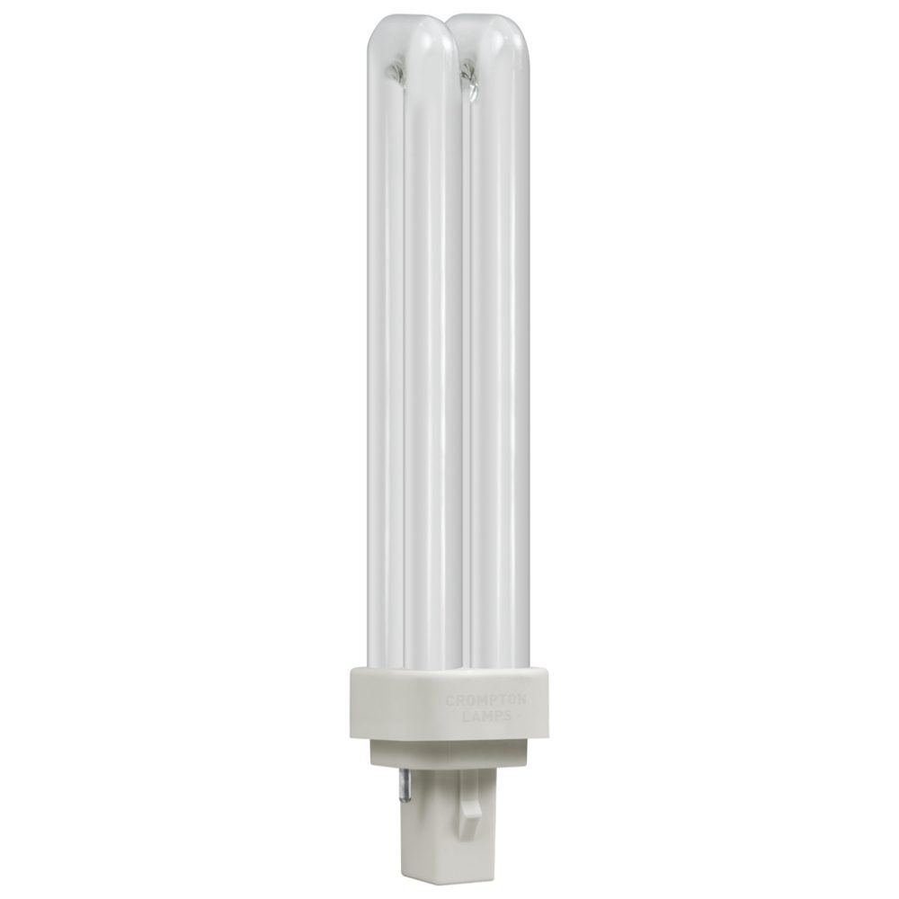 Crompton LD18WW LED CFL Double Turn D Type - 6W - 3000K - G24D/Q