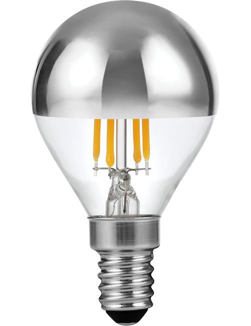 SPL LED E14 Filament Ball Top Mirror G45x75mm 230V 260Lm 4W 2500K 925 360° AC Silver Dimmable 2500K Dimmable - LX023870312