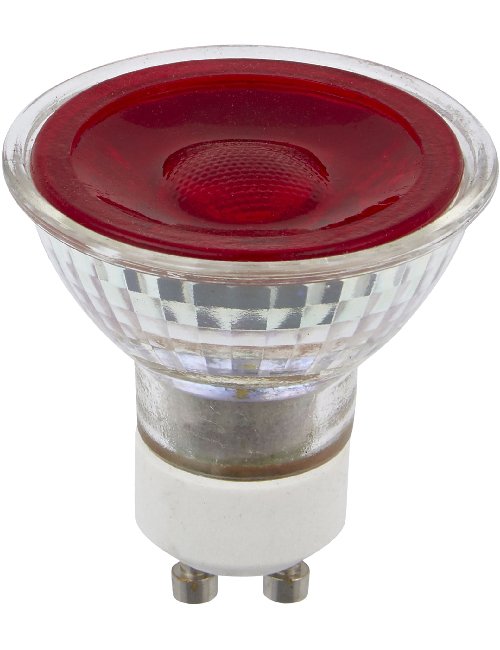 SPL LED GU10 MR16 Glass 50x54mm 230V 5W 38° AC Red Dimmable K Dimmable - L641770502
