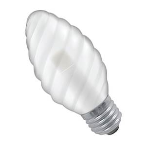 240v 3w E27 Twisted Satin 35mm LED Candle 260lm - LTC3SAESWW - Crompton Manor Range