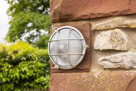 solid brass large porthole bulkhead satin nickel