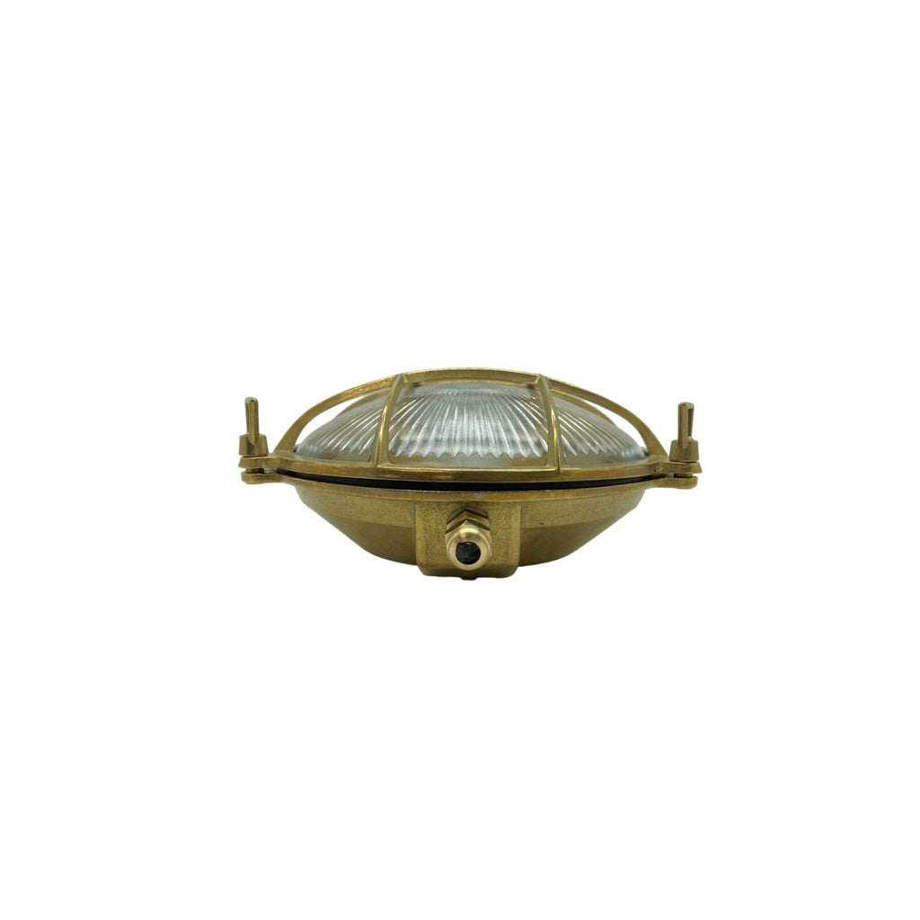 solid brass porthole bulkhead large 210mm x 90mm