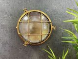 solid brass porthole bulkhead large 210mm x 90mm