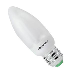 Candle 7w E27/ES 240v Megaman Energy Saving Light Bulb - 15000 Hour