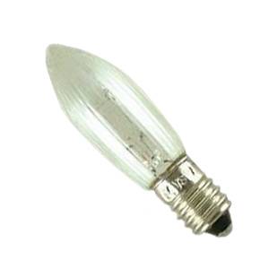 Christmas Arch Candles 3w E10/MES 14v Clear with Ribbed Glass Light Bulb