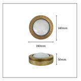Navigator Solid Brass Plain Compact Mini Circular Bulkhead – Antique Brass