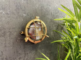 solid antique brass porthole bulkhead g9 mini 120mm x 60mm