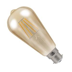 240v 5w Ba22d Filament LED Brozon Tint ST64x138mm Dimmable - Crompton - 4221