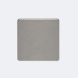 screwless single blank plate in brushed steel
