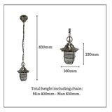 solid brass navigator pendant lantern antique brass