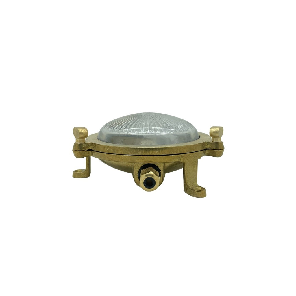solid brass porthole plain frosted bulkhead g9 mini 140mm x 60mm
