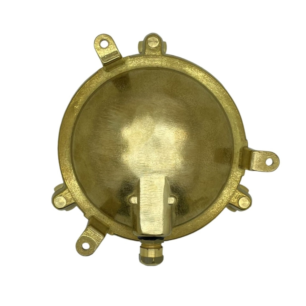 solid brass porthole plain frosted bulkhead g9 mini 140mm x 60mm