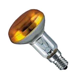 Yellow Spot Bulb 240v 40w E14/SES GE Lighting 40R50/YELL/SES 2 pack Blister