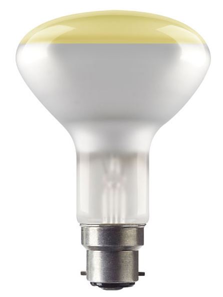 Crompton R9575BC-Y-CR - 240v 75w Ba22d 95mm Yellow