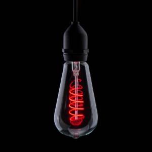 ProLite ST64 4W Red 240v E27 Filament LED 145mm RED  - FUNKYFIL/ST64/4W/ES/RED