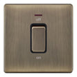 Selectric 5M-Plus Antique Brass 1 Gang 45A DP Switch with Neon and Black Insert