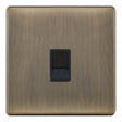 Selectric 5M-Plus Antique Brass 1 Gang RJ45 Socket with Black Insert