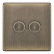 Selectric 5M-Plus Antique Brass 2 Gang 5-100W 2 Way Dimmer Switch