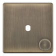 Selectric 5M-Plus Antique Brass 1 Gang Single Aperture Dimmer Plate with Matching Knob