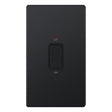 Selectric 5M-Plus Matt Black 2 Gang 45A DP Switch with Neon and Black Insert