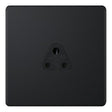 Selectric 5M-Plus Matt Black 1 Gang 2A Round Pin Socket with Black Insert