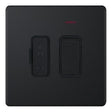 Selectric 5M-Plus Matt Black 13A DP Switched Fused Connection Unit with Neon and Black Insert