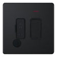 Selectric 5M-Plus Matt Black 13A DP Switched Fused Connection Unit with Flex Outlet, Neon, and Black Insert