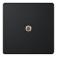 Selectric 5M-Plus Matt Black 1 Gang Satellite Socket with Black Insert