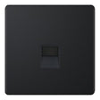 Selectric 5M-Plus Matt Black 1 Gang Telephone Master Socket with Black Insert