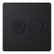Selectric 5M-Plus Matt Black 2 Gang 5-100W 2 Way Dimmer Switch