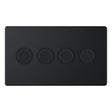 Selectric 5M-Plus Matt Black 4 Gang 5-100W 2 Way Dimmer Switch