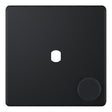 Selectric 5M-Plus Matt Black 1 Gang Single Aperture Dimmer Plate with Matching Knob