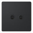 Selectric 5M-Plus Matt Black 2 Gang 10A 2 Way Toggle Switch