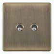 Selectric 5M-Plus Antique Brass 2 Gang 10A 2 Way Toggle Switch