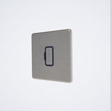Screwless 13A Unswitched Spur Brushed Chrome