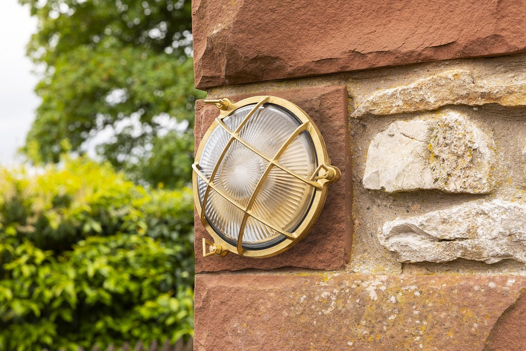 solid brass porthole bulkhead small 190mm x 80mm