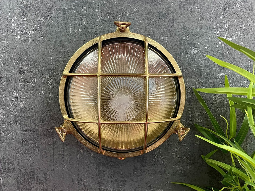 solid brass porthole bulkhead small 190mm x 80mm