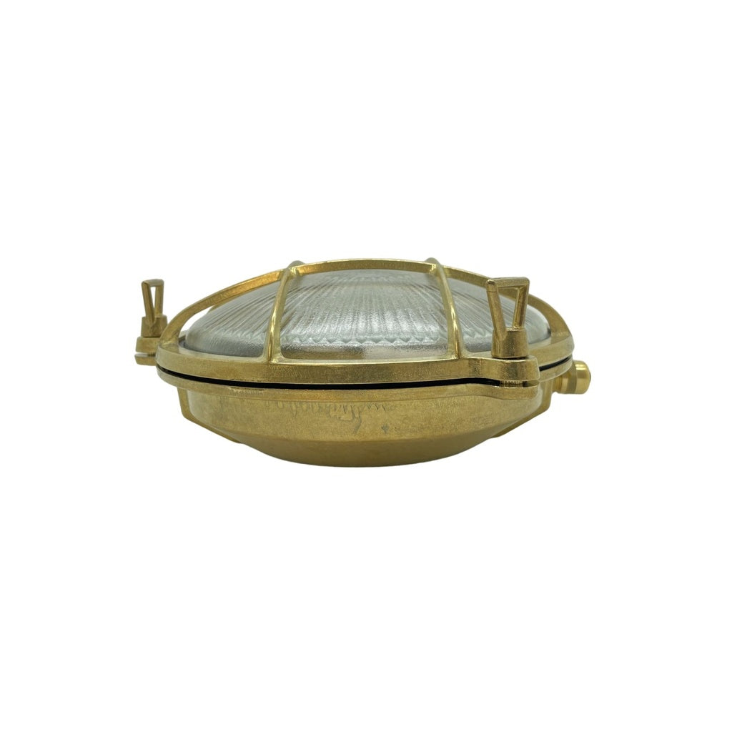 solid brass porthole bulkhead small 190mm x 80mm
