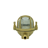 small ip64 solid brass bulkhead antique brass