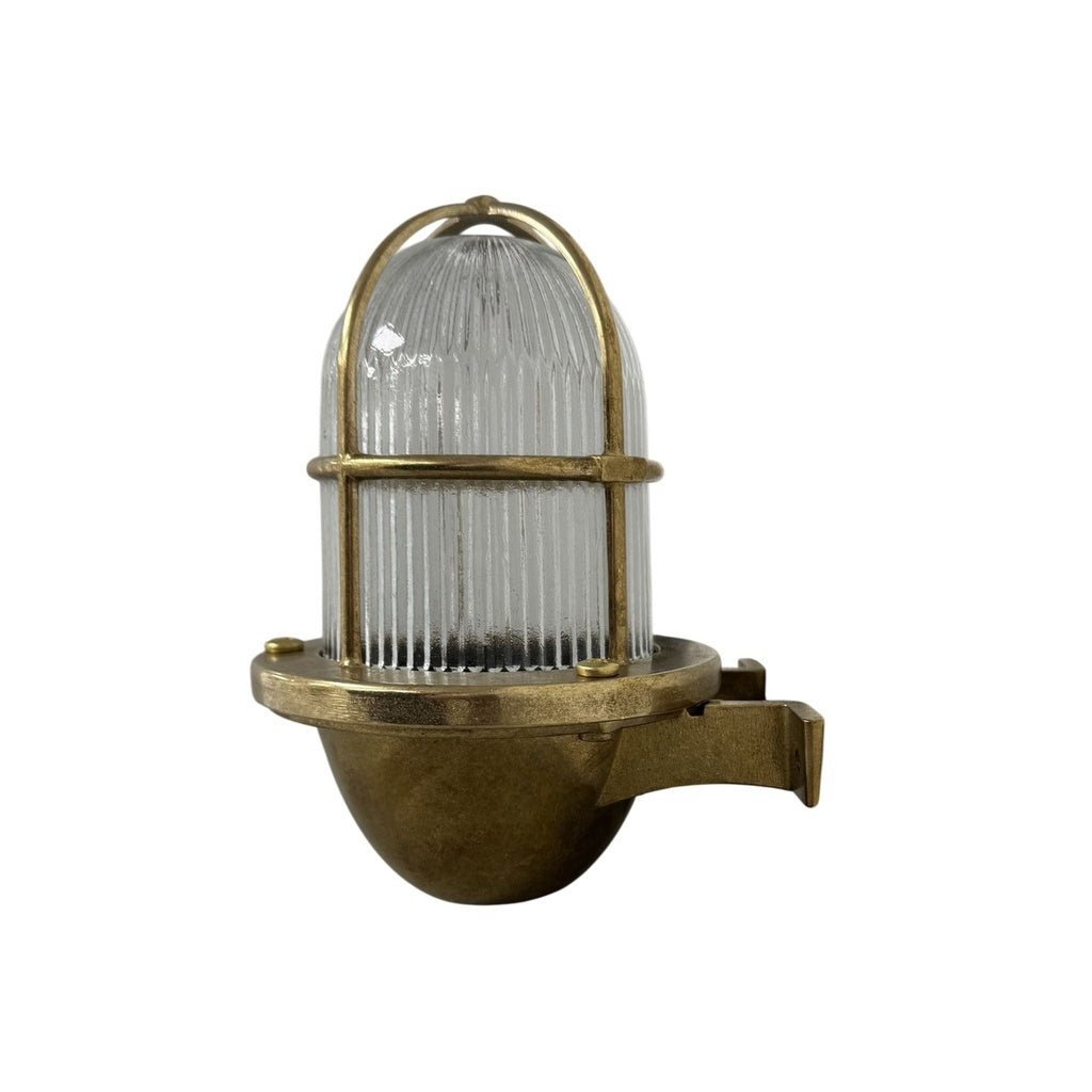 Navigator Small Wall Lantern Uplight - Raw Brass