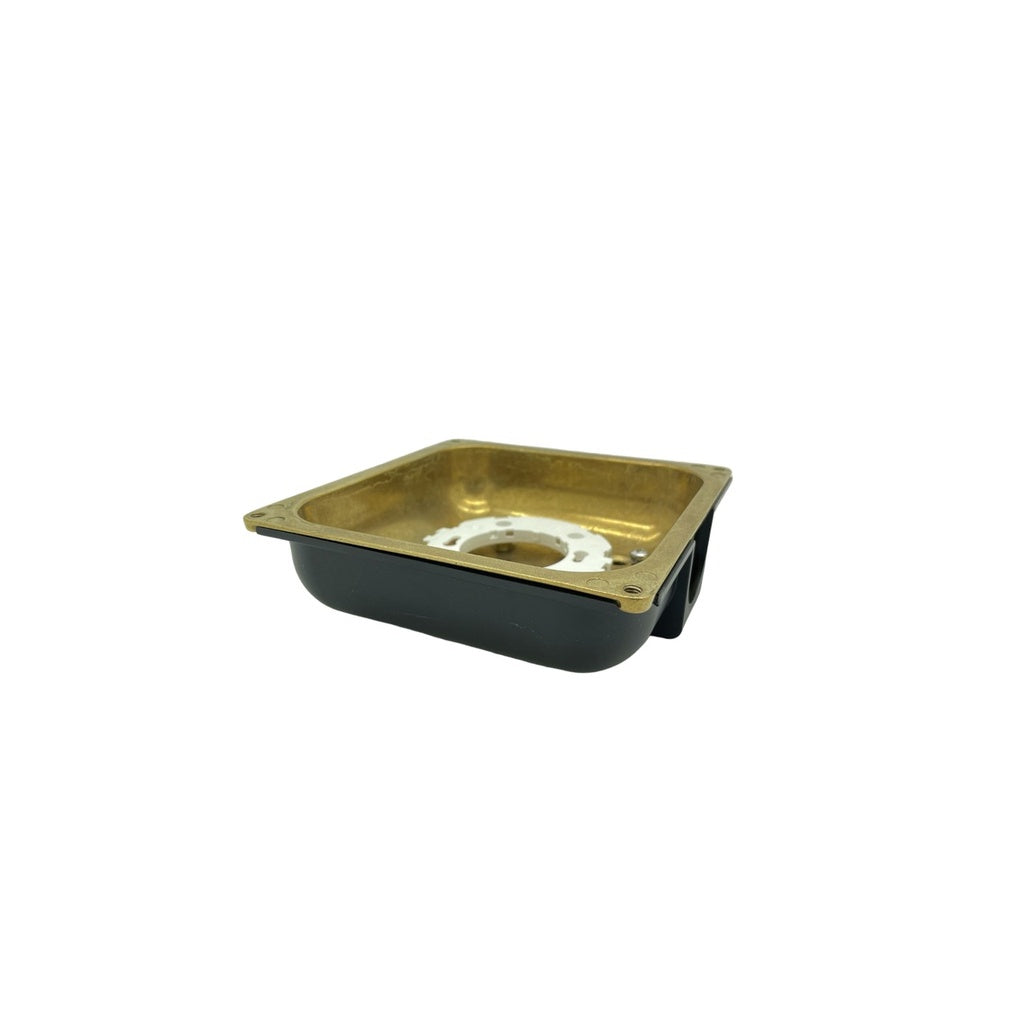 navigator solid brass square bulkhead raw brass