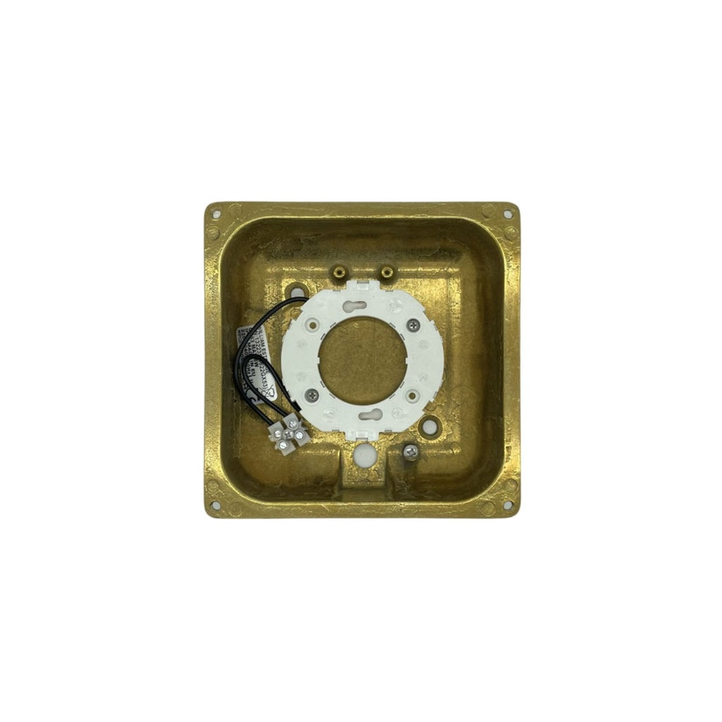 navigator solid brass square bulkhead raw brass