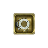 navigator solid brass square bulkhead raw brass