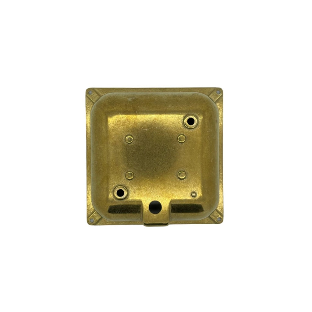 navigator solid brass square bulkhead raw brass