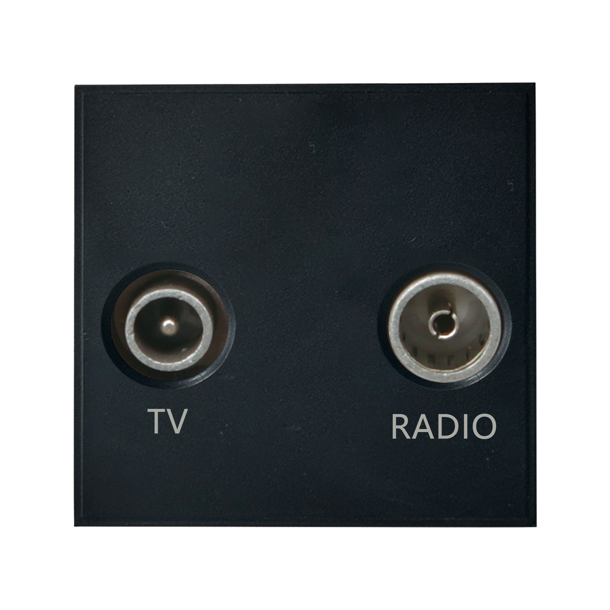 Caradok Radio Outlet + TV Outlet 50x50, Black