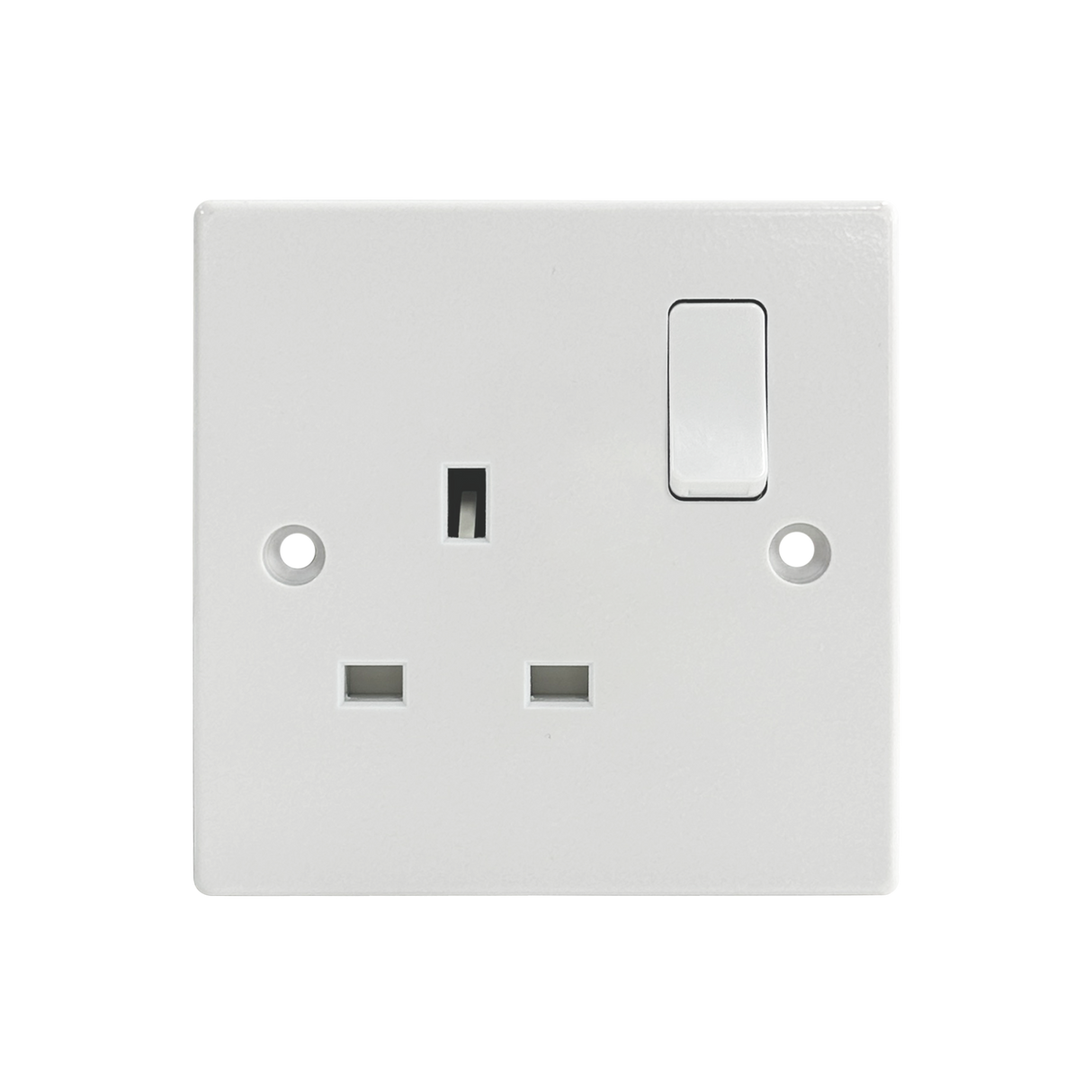 Caradok 1G 13A DP Switched Socket Squared Edge