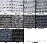 Black / Grey / White Braided Fabric Decorative Extension Lead - White 4 Gang Trailing Socket