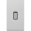 Selectric 5M-Plus Satin Chrome 2 Gang 45A DP Switch with Black Insert