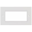 Selectric Square 2 Gang Euro Plate with Quad Aperture