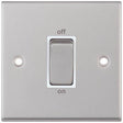 Selectric 7M-Pro Satin Chrome 1 Gang 45A DP Switch with White Insert